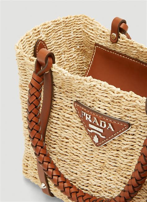 prada wicker and leather mini bag|prada raffia tote bag.